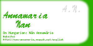 annamaria nan business card